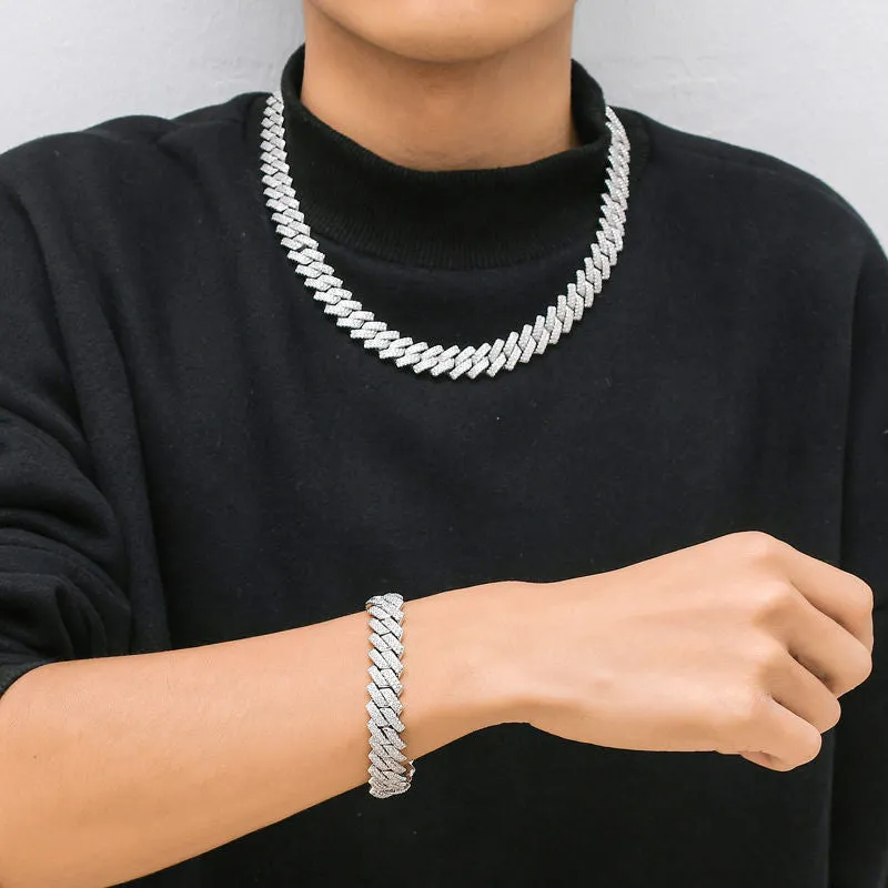 14mm Iced Out CZ Paved Miami Cuban Chain - Gold