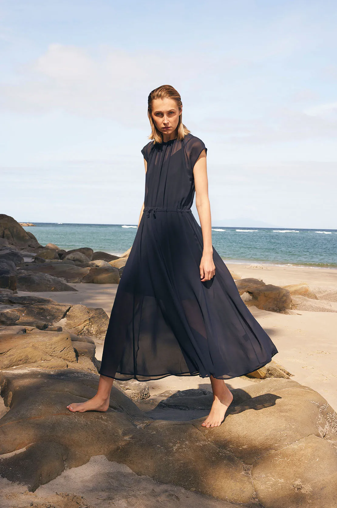 ablaze dress / blue noir