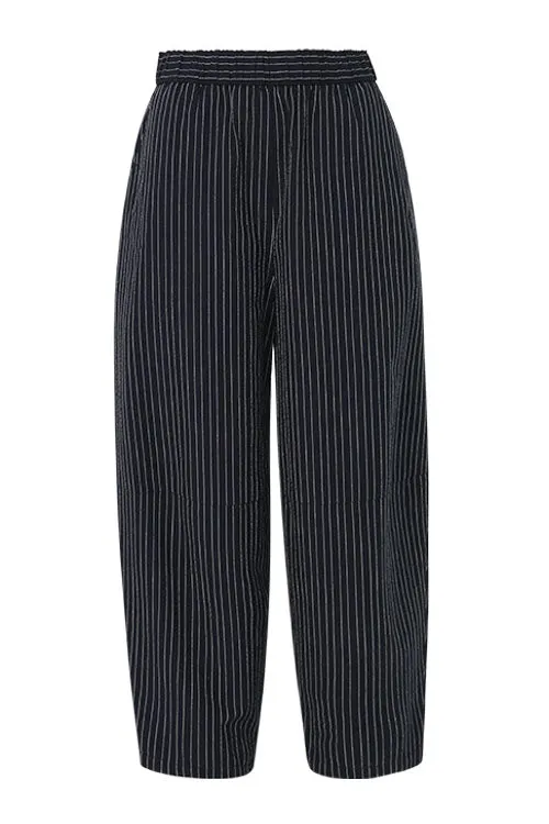 ahead pant / navy|white pinstripe