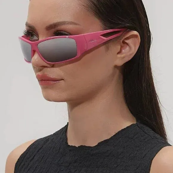 Amari Sunglasses - Pink/Mirror.