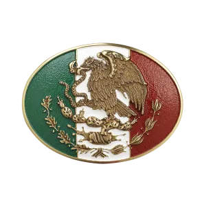 Ariat Oval Mexican Flag Belt Buckle