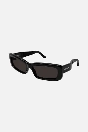 Balenciaga oversize rectangle sunglasses in black