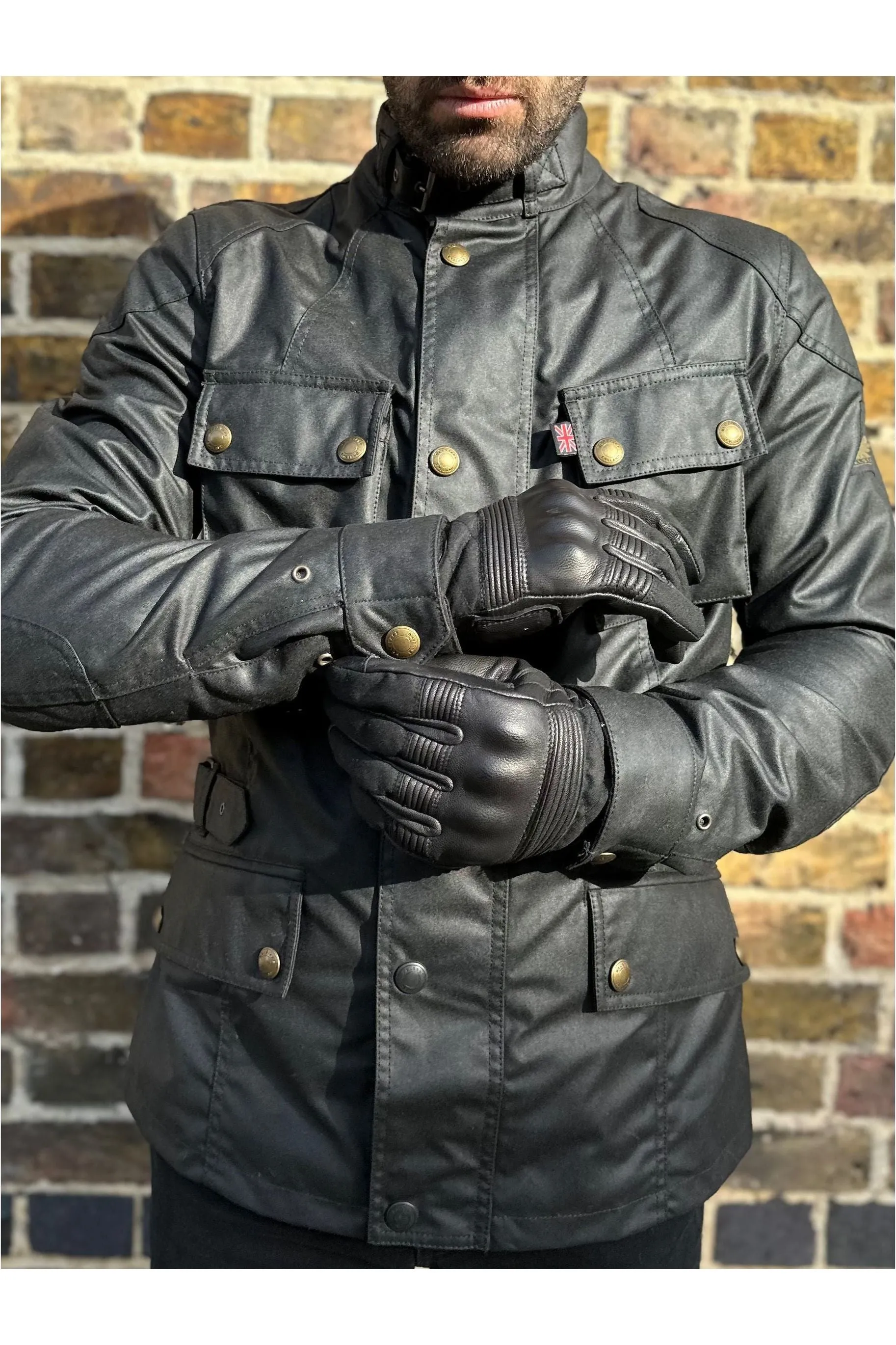 Belstaff - Hampstead Black Motorcycle - Leather Glove