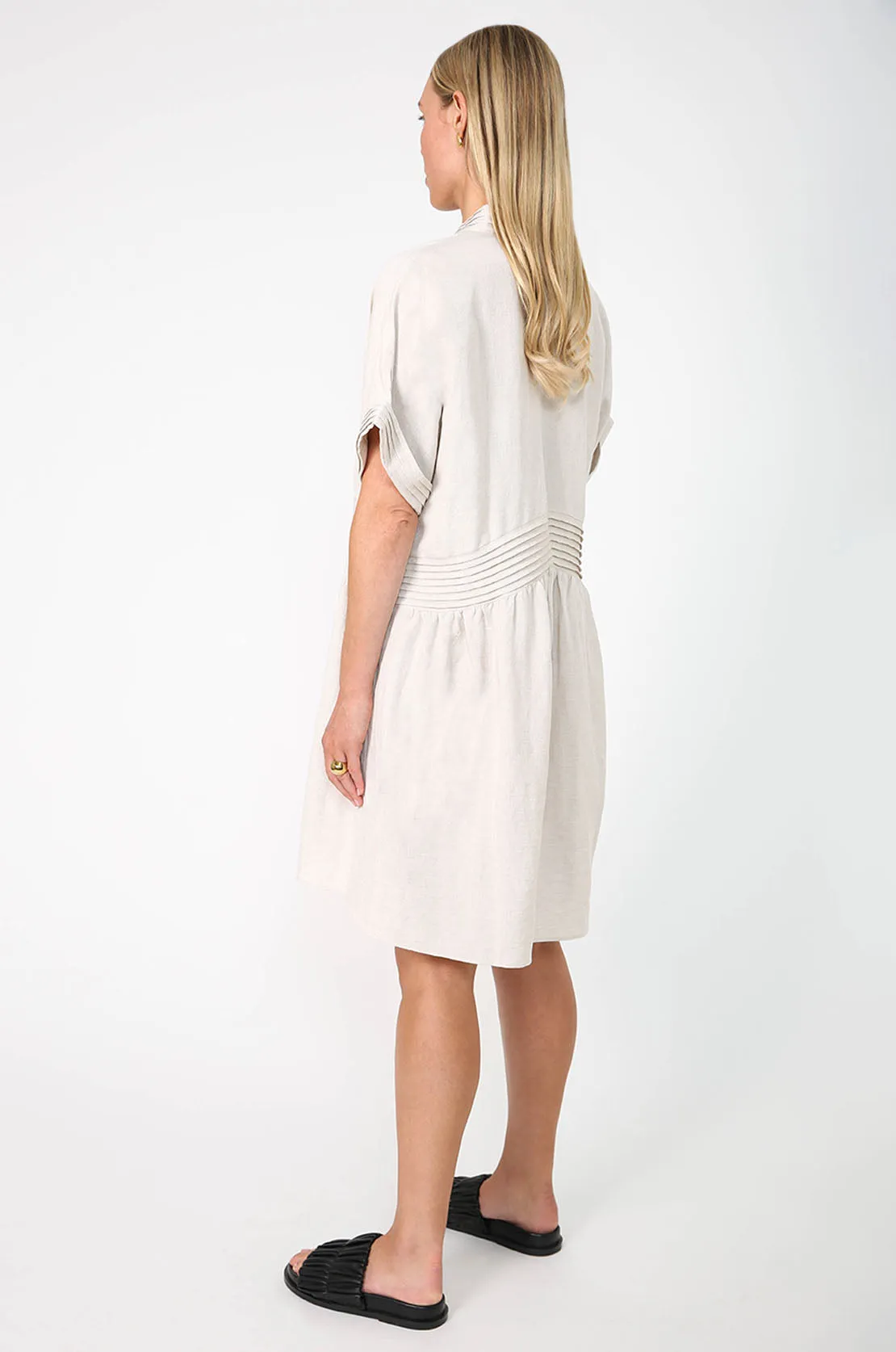 bevel dress / natural marle