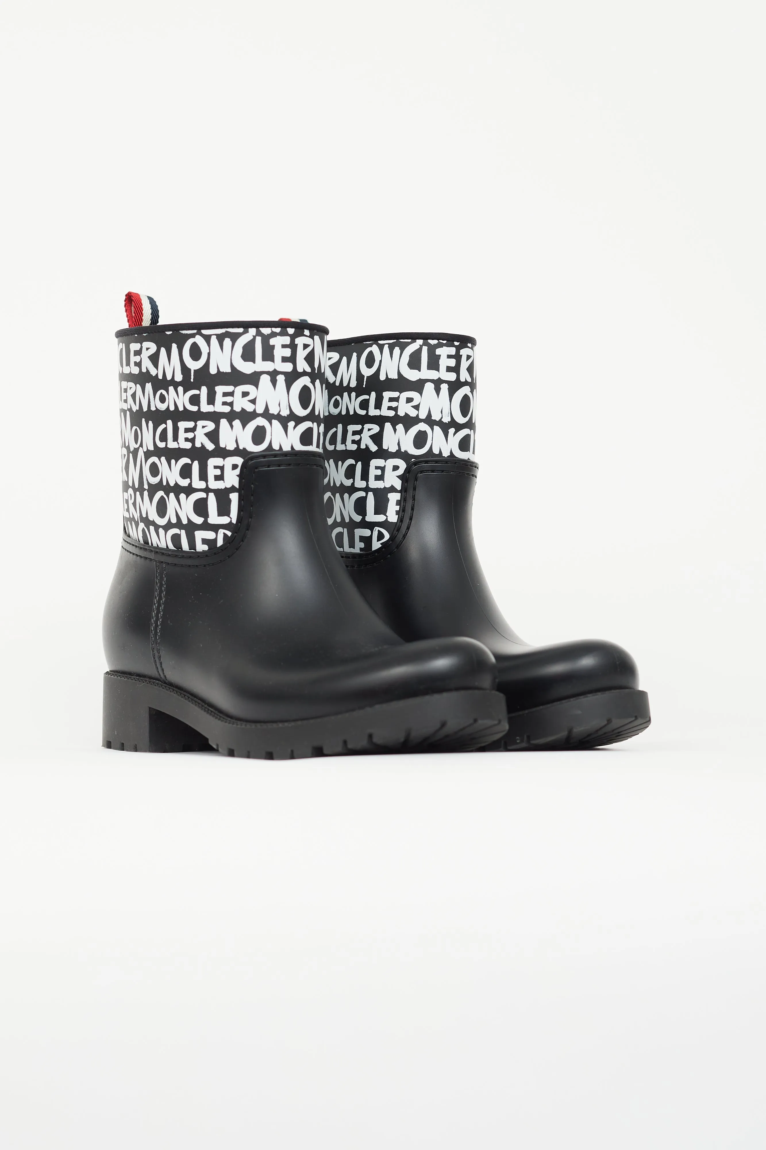 Black & Multicolour Logo Ginette Boot