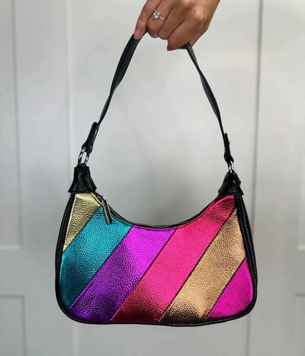 Black Rainbow 2 Way Handbag