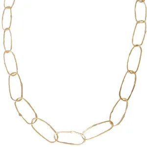 Breezy Chain Link Necklace - 18k Gold   Oxidized Silver
