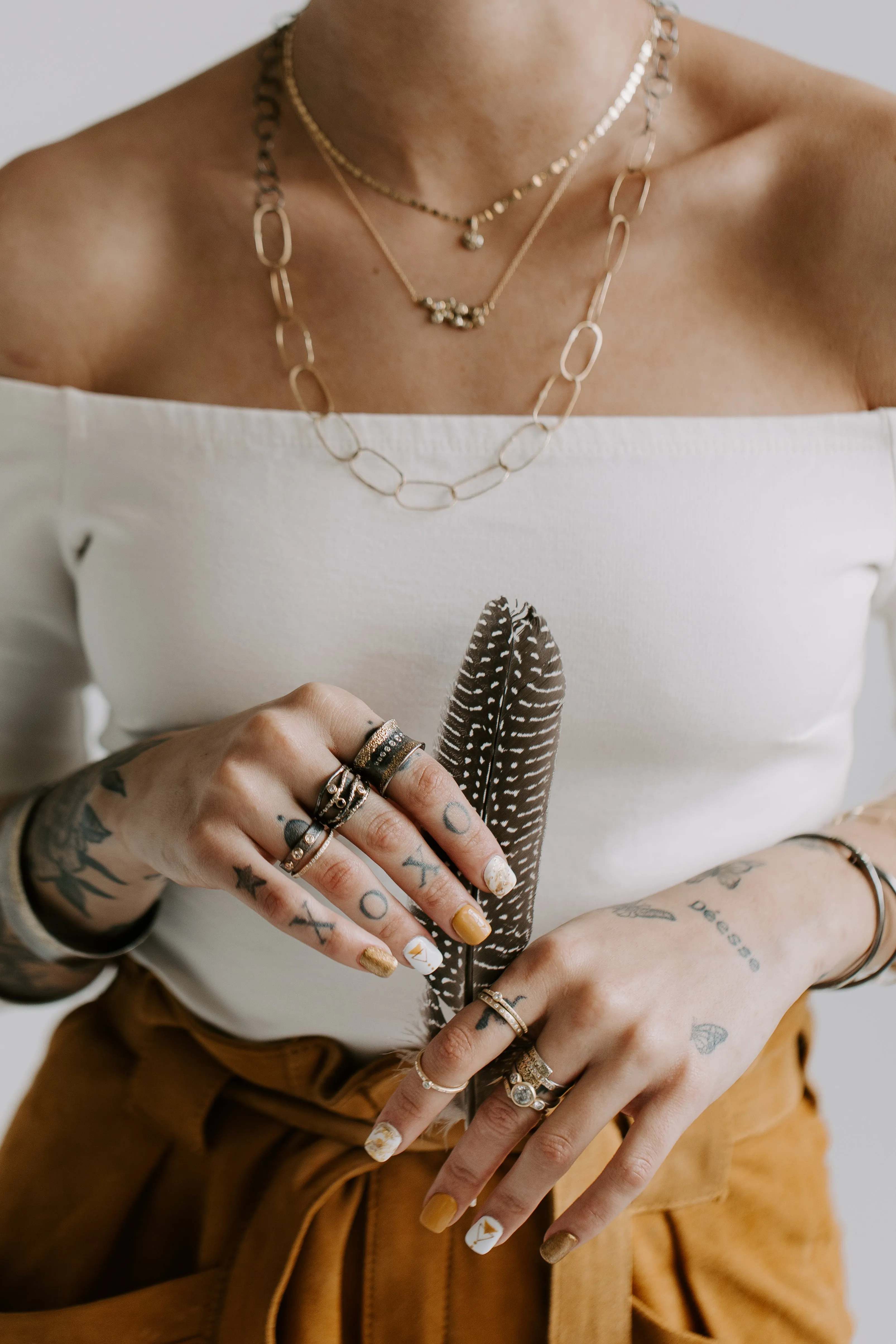 Breezy Chain Link Necklace - 18k Gold   Oxidized Silver