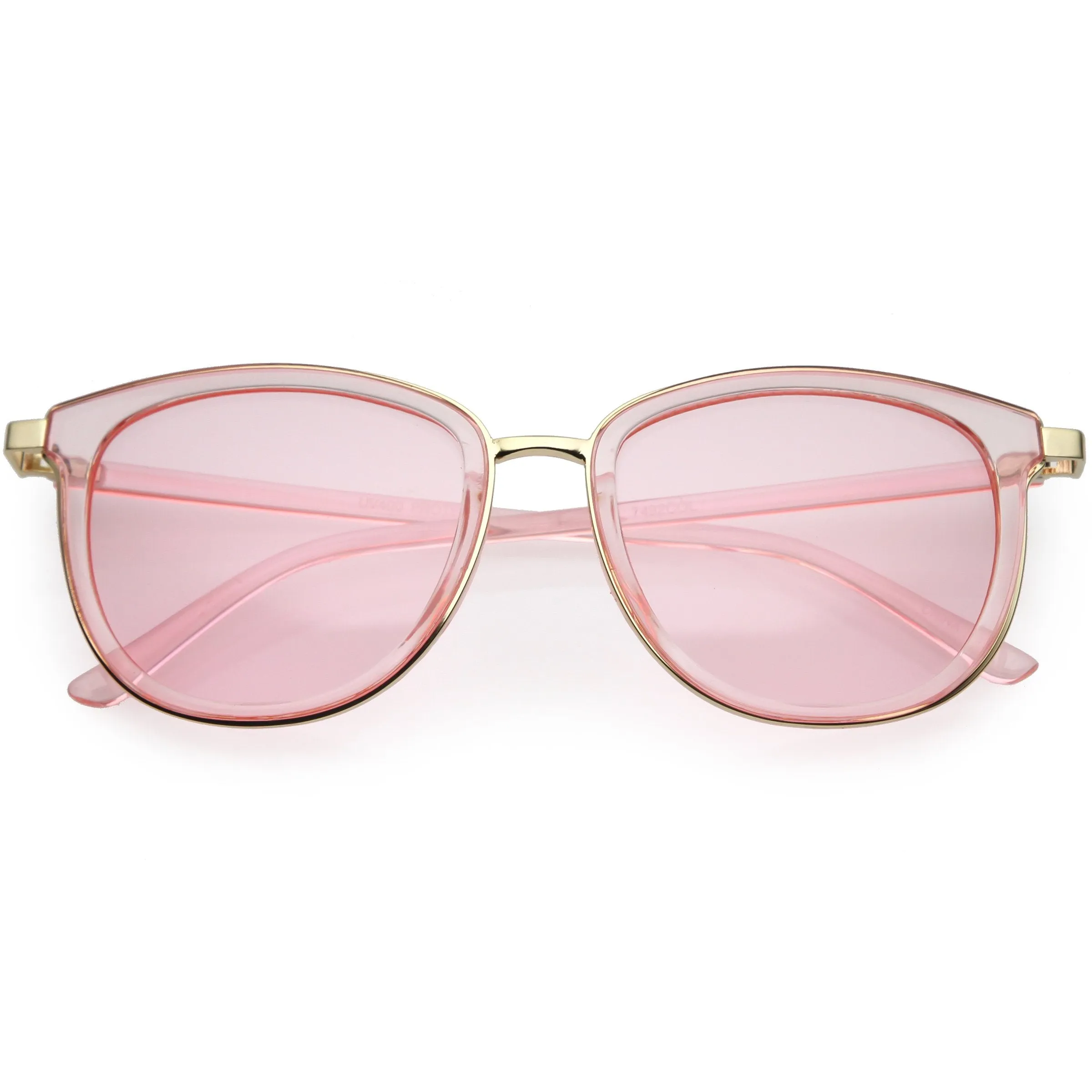 Colorful Transparent Horned Rim Color Tone Lens Sunglasses C607