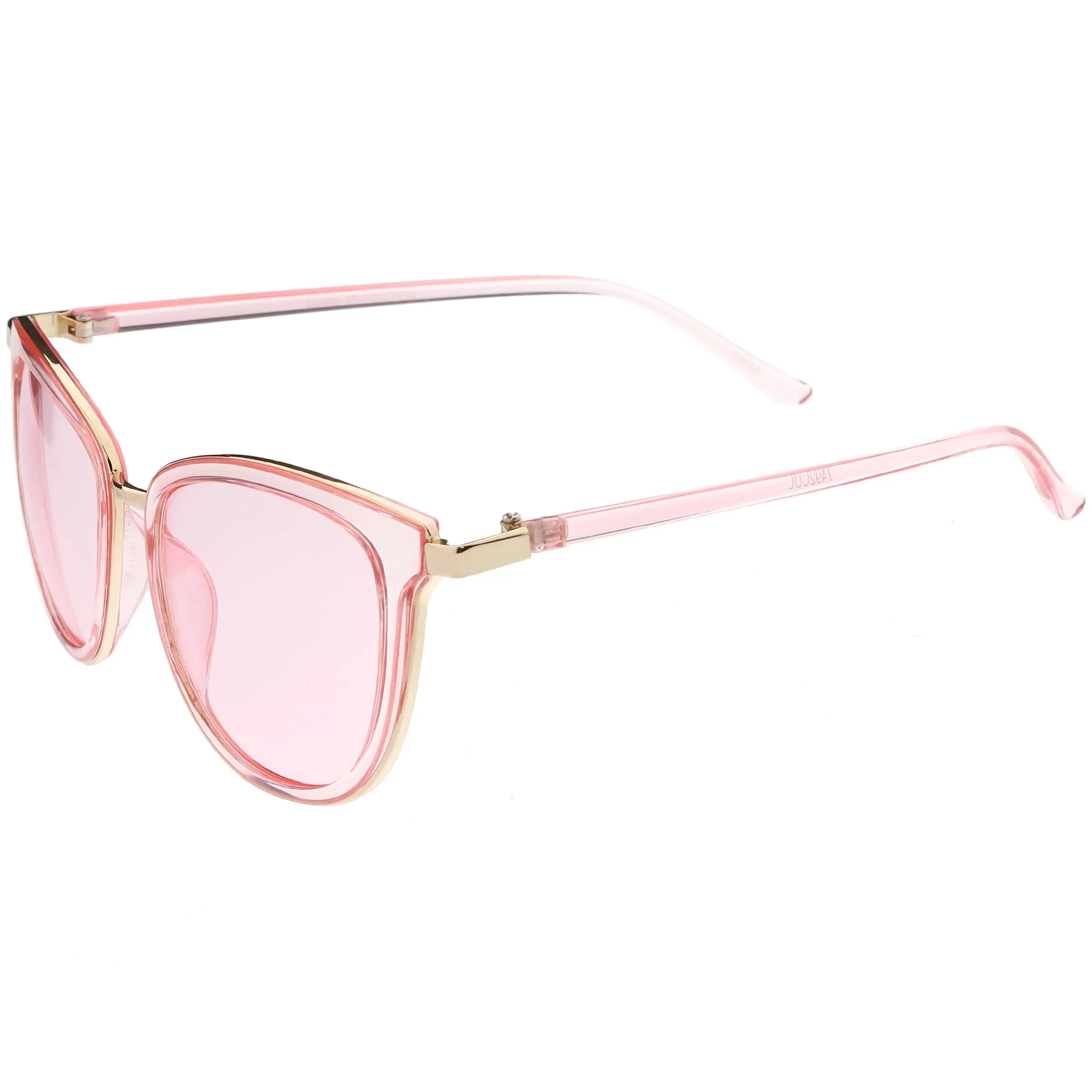 Colorful Transparent Horned Rim Color Tone Lens Sunglasses C607