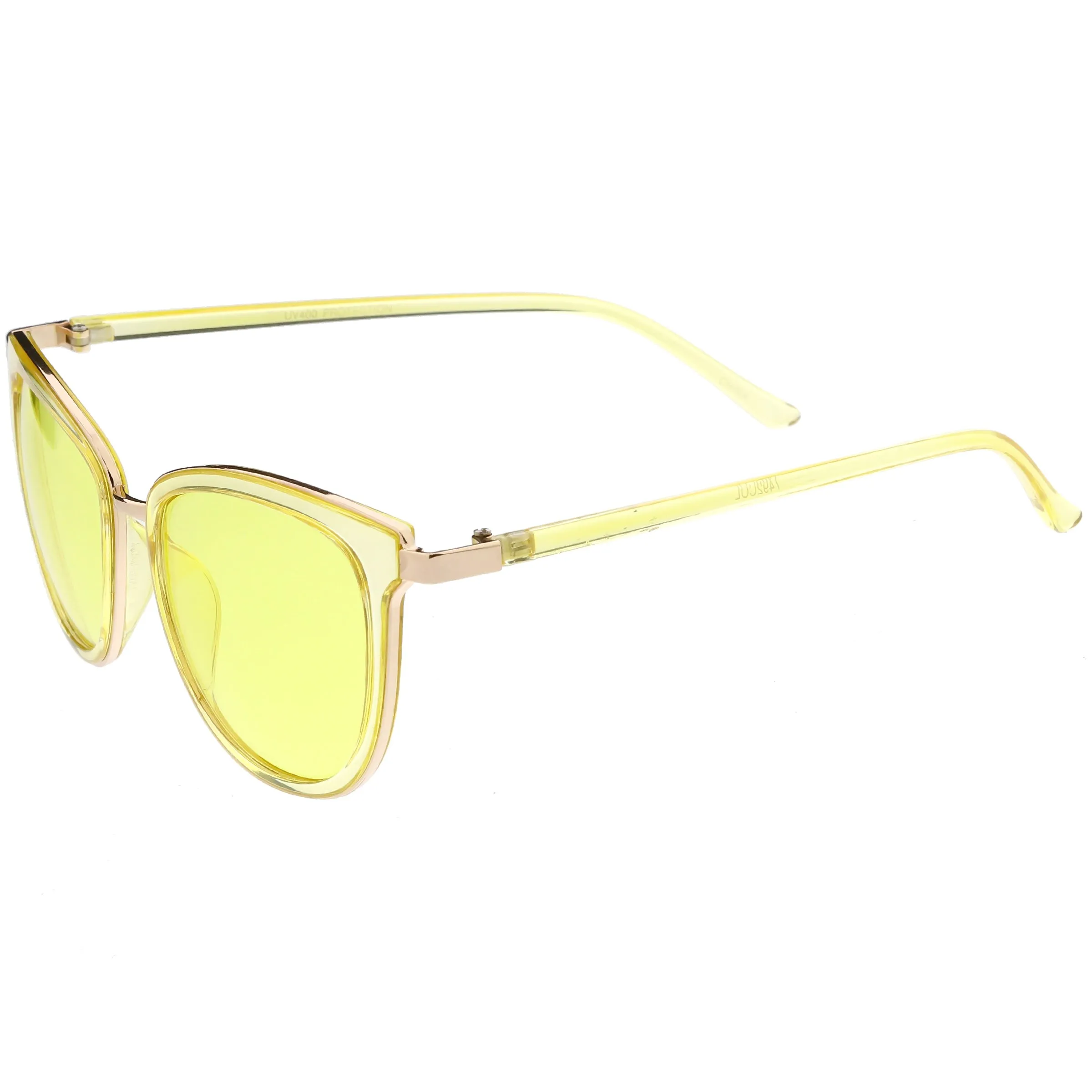 Colorful Transparent Horned Rim Color Tone Lens Sunglasses C607