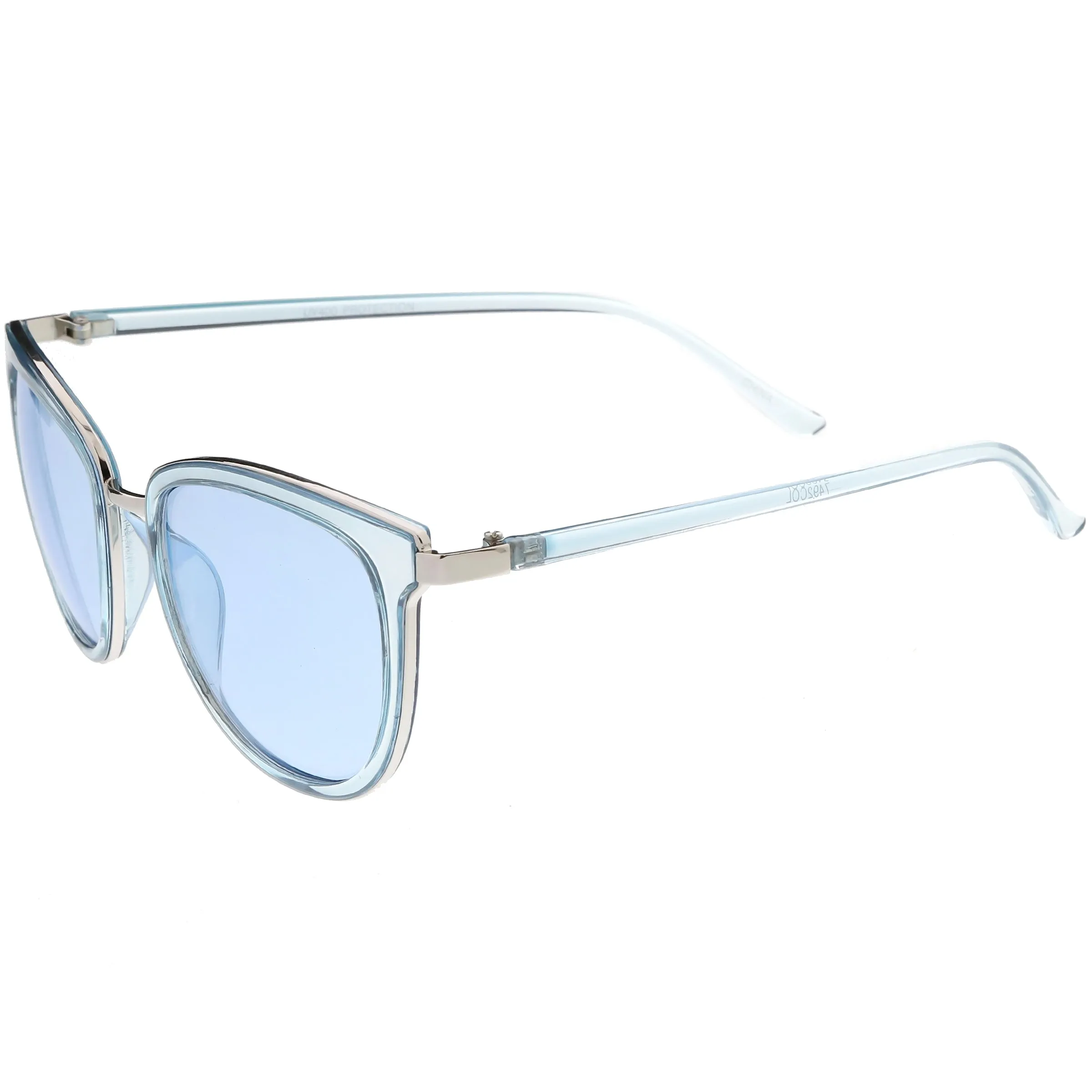 Colorful Transparent Horned Rim Color Tone Lens Sunglasses C607
