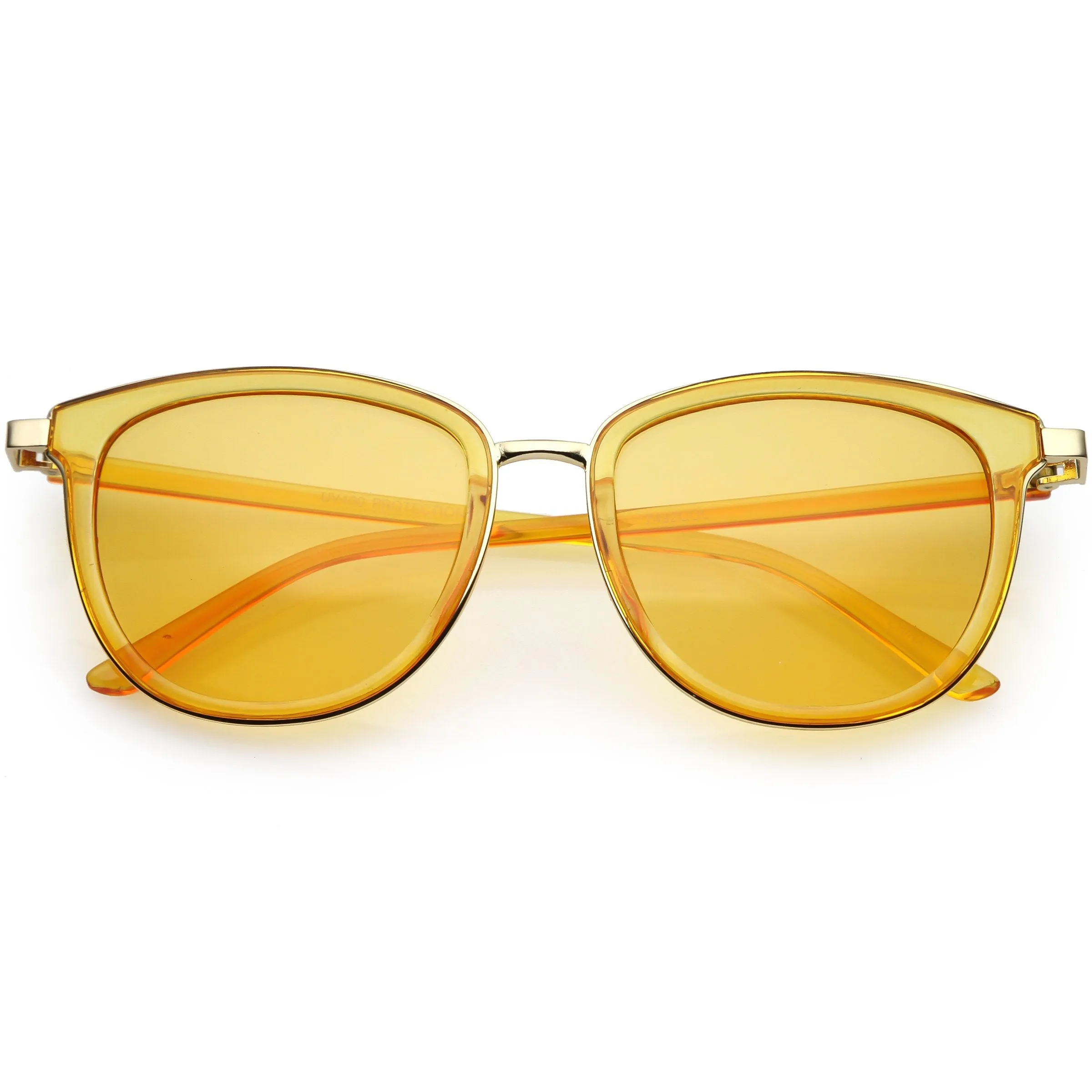 Colorful Transparent Horned Rim Color Tone Lens Sunglasses C607