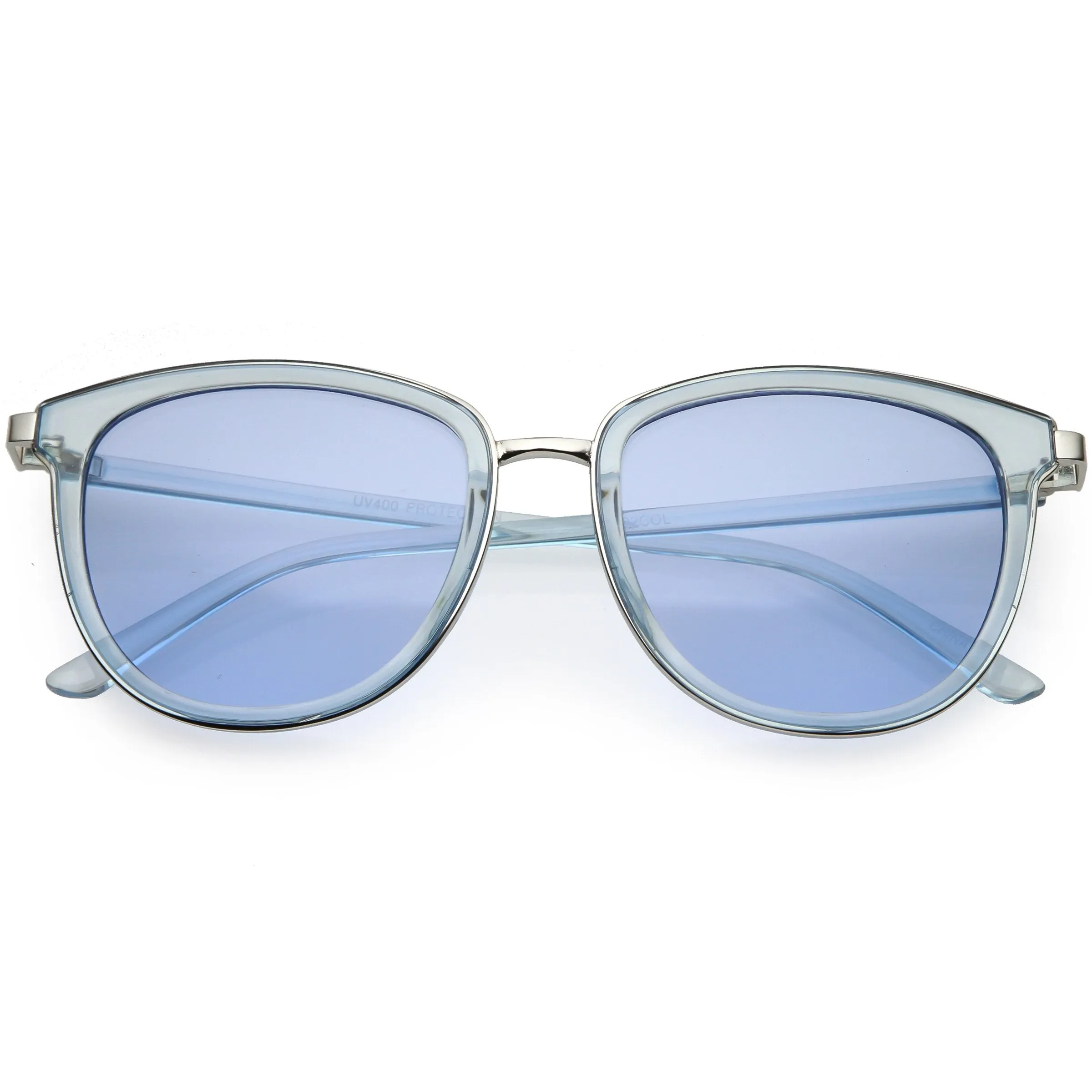 Colorful Transparent Horned Rim Color Tone Lens Sunglasses C607