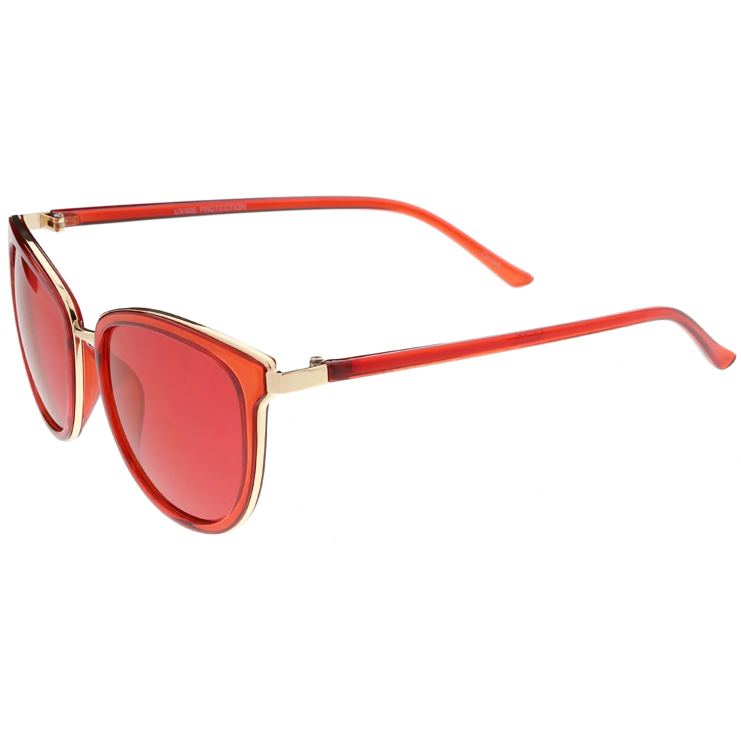 Colorful Transparent Horned Rim Color Tone Lens Sunglasses C607