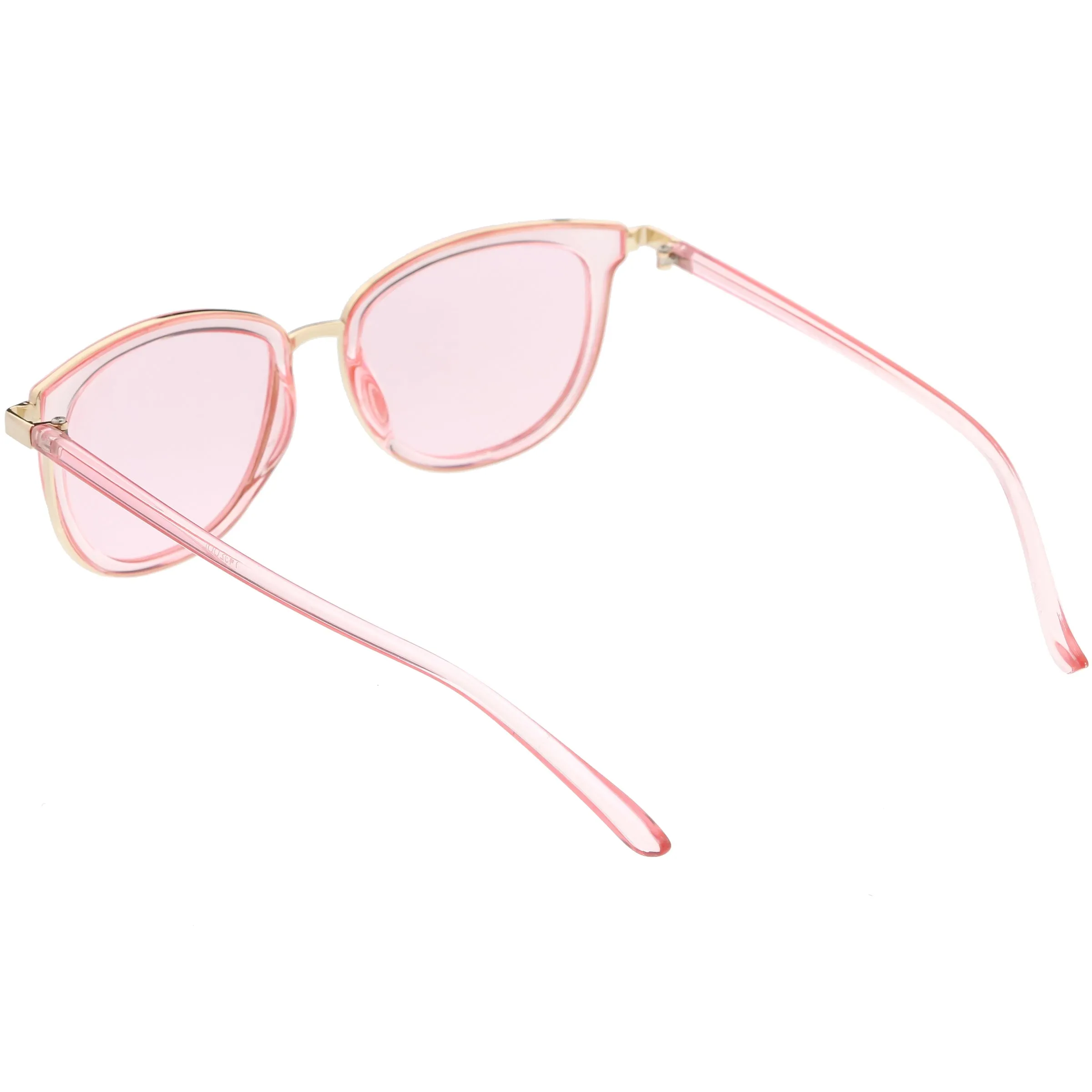 Colorful Transparent Horned Rim Color Tone Lens Sunglasses C607