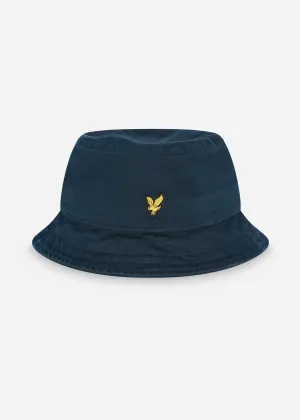 Cotton twill bucket hat  - dark navy