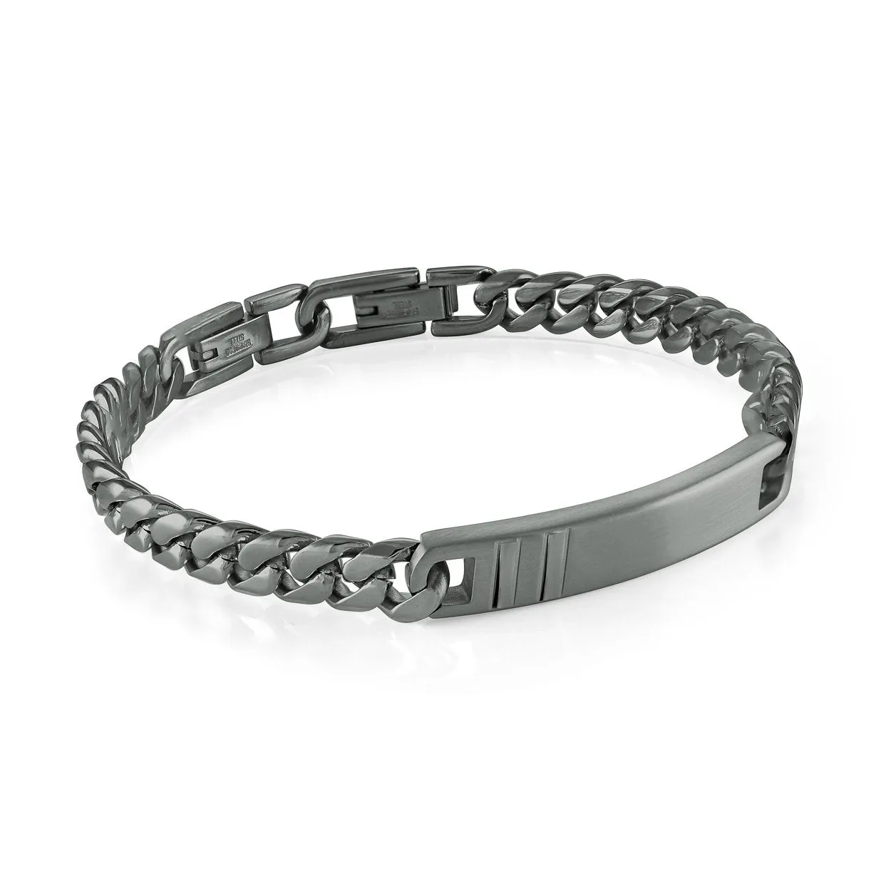 Curb & ID Plate Bracelet 7.7mm