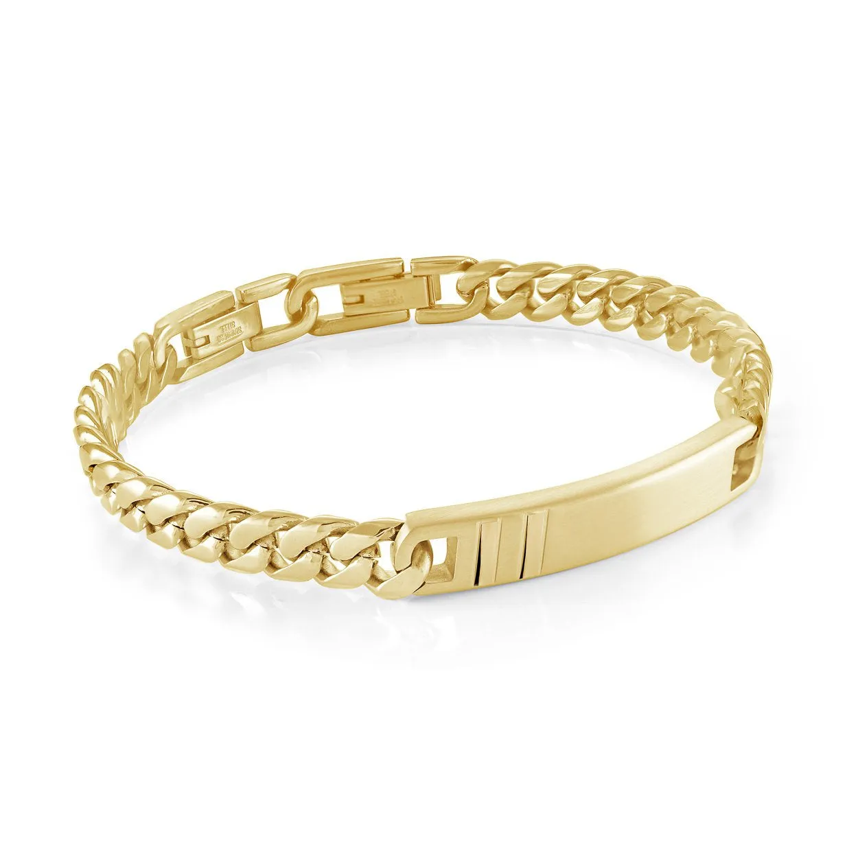 Curb & ID Plate Bracelet 7.7mm
