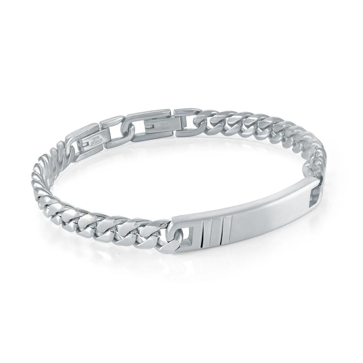 Curb & ID Plate Bracelet 7.7mm