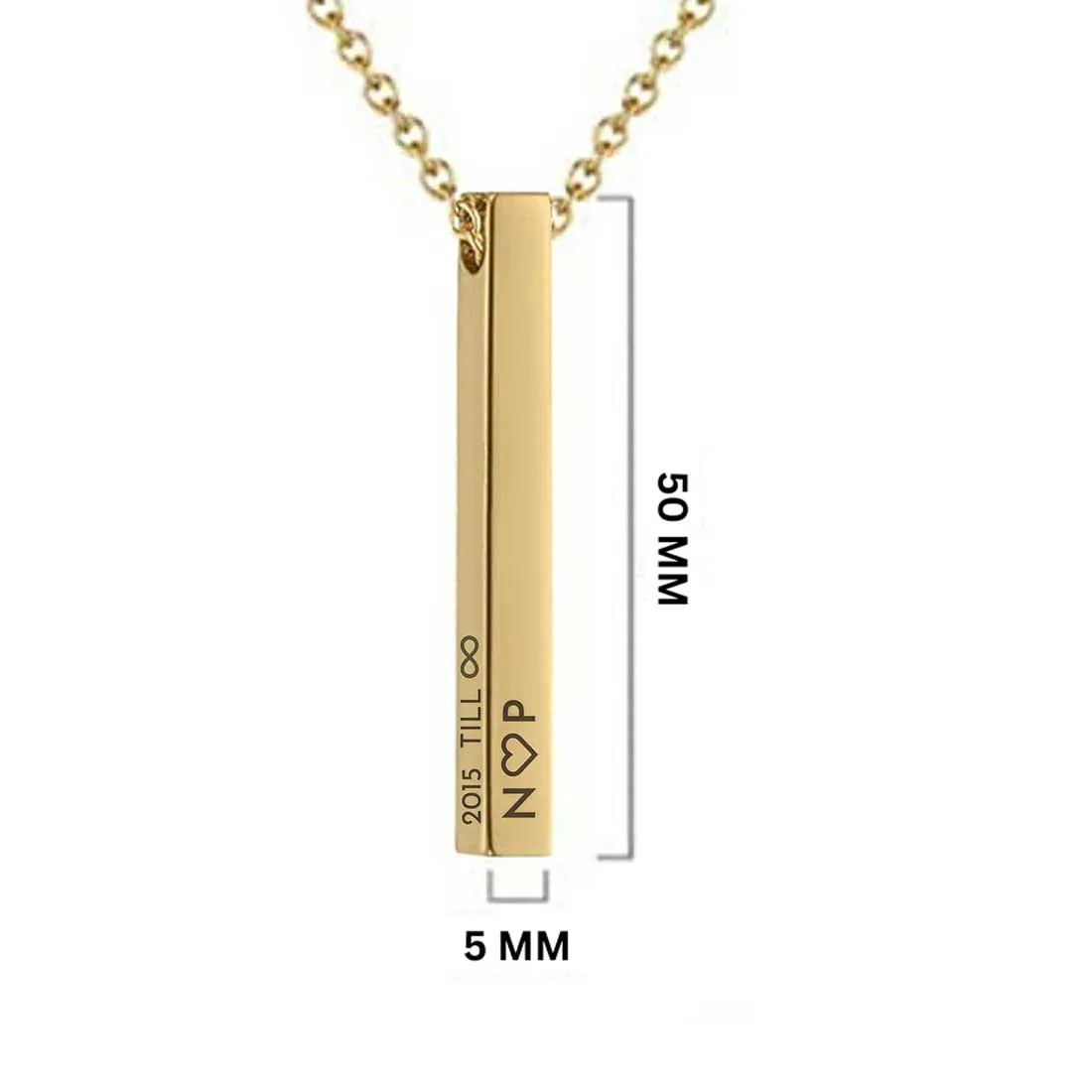 Custom Locket for Couples Pendant with Chain-Gold & Black