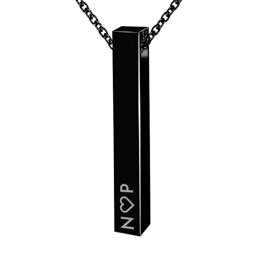 Custom Locket for Couples Pendant with Chain-Gold & Black