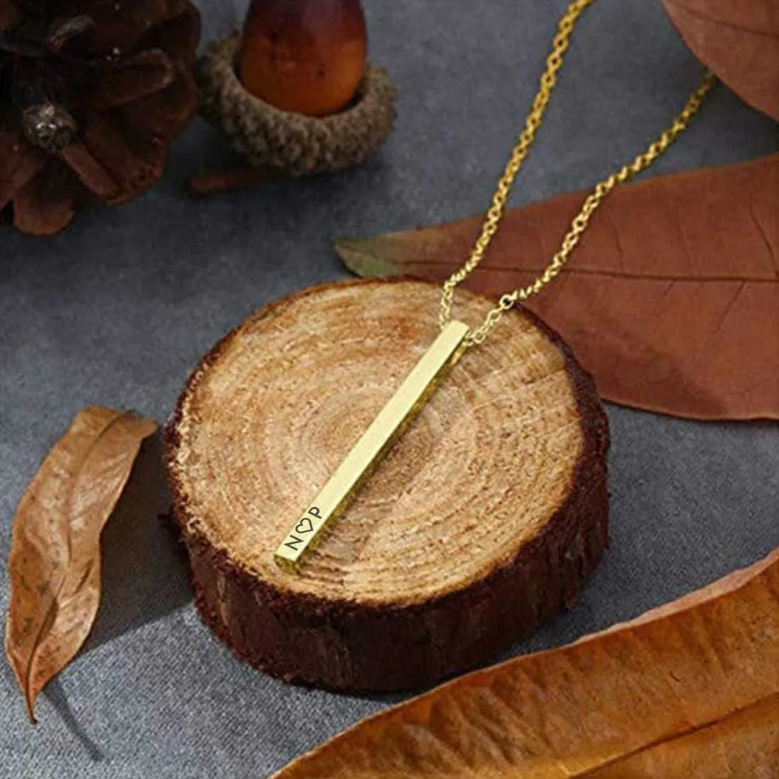Custom Locket for Couples Pendant with Chain-Gold & Black