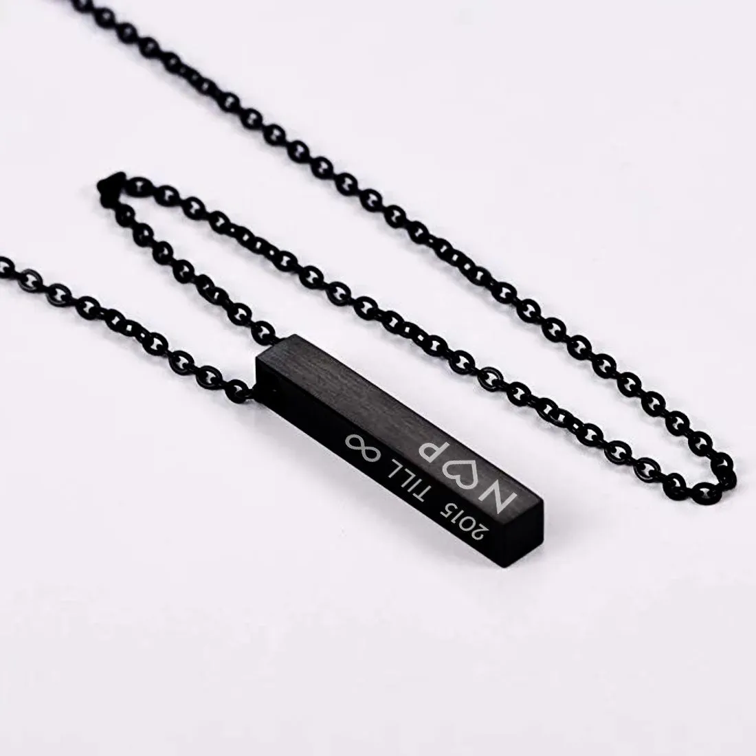 Custom Locket for Couples Pendant with Chain-Gold & Black