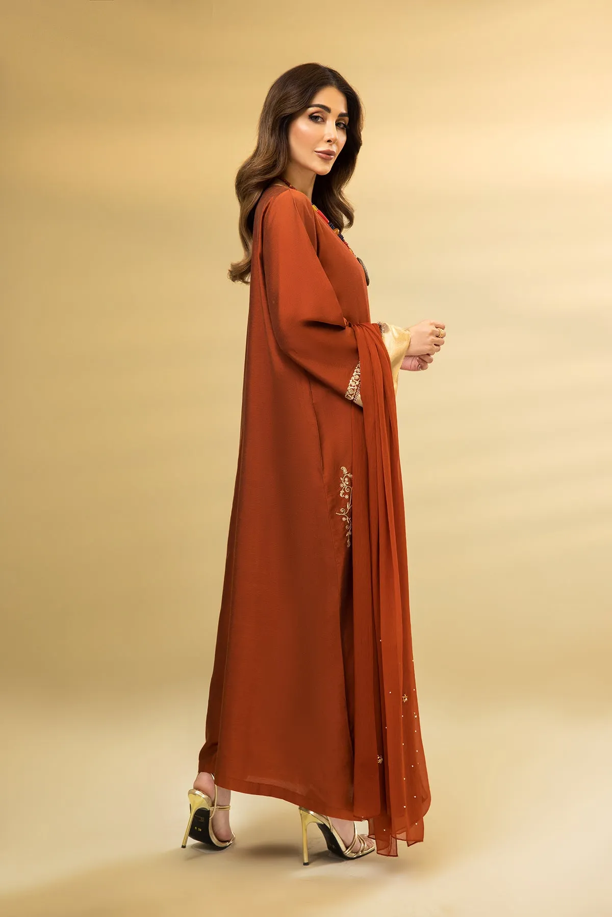 DW22-46-Embroidered Flared Fustaan 1PC