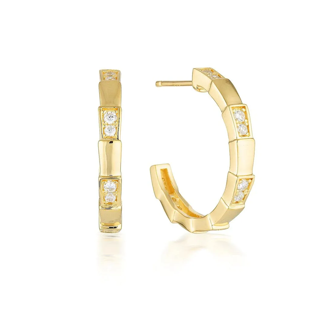 Georgini Emilio Vega Hoop Earrings - Gold