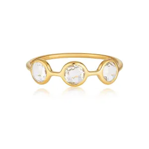 Georgini - Kiklo Yellow Gold White Topaz Ring