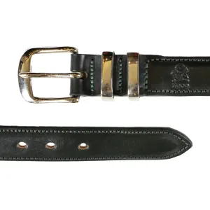 Green 'Tamar' Bridle Hide Leather Belt