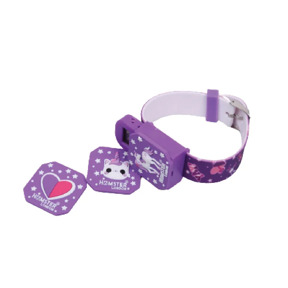 Hamster London Teeny Watch Unicorn Purple