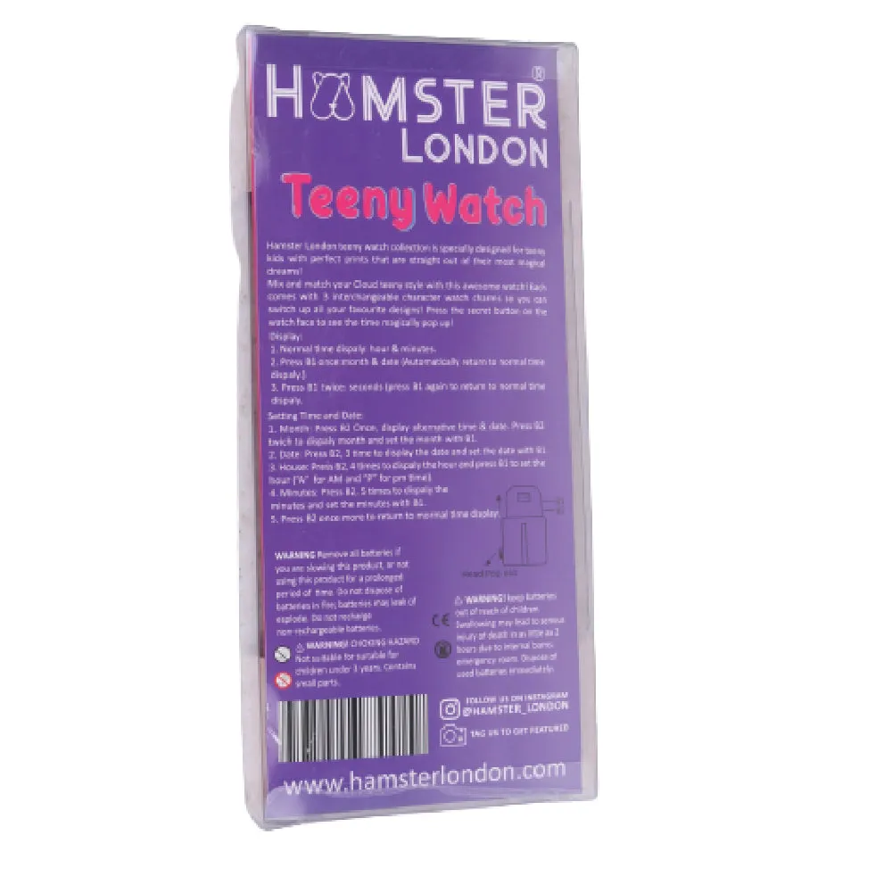Hamster London Teeny Watch Unicorn Purple