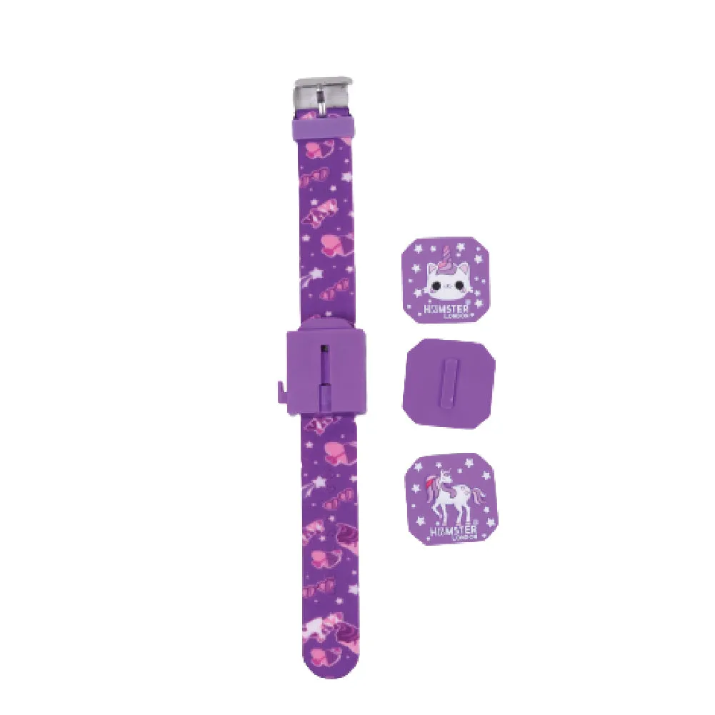 Hamster London Teeny Watch Unicorn Purple