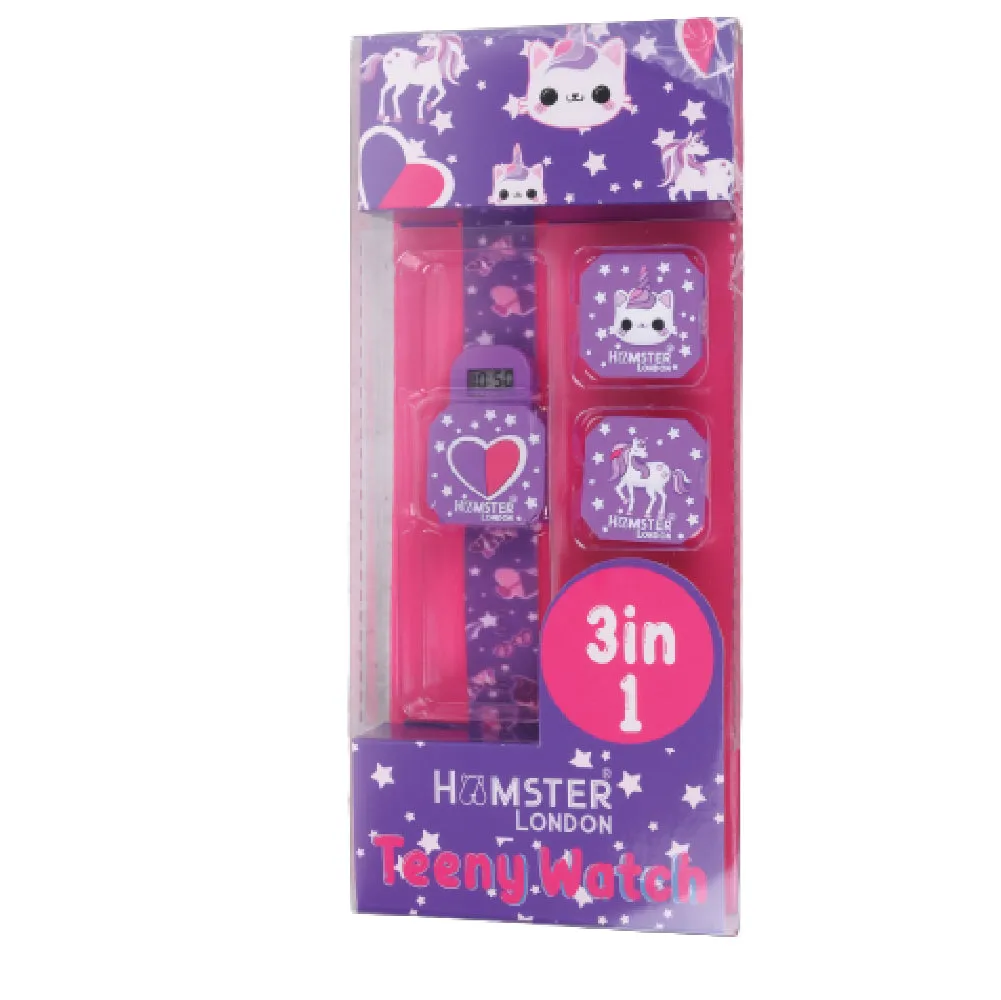 Hamster London Teeny Watch Unicorn Purple