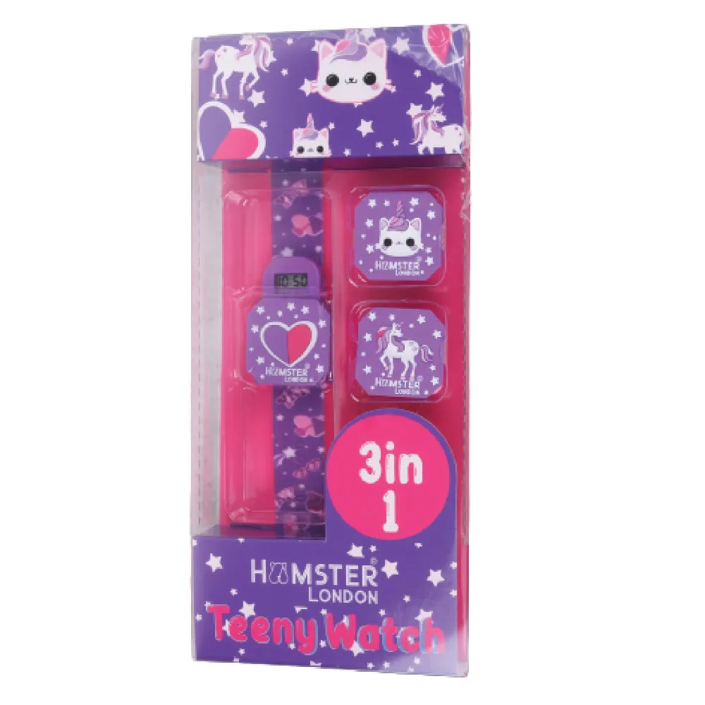 Hamster London Teeny Watch Unicorn Purple