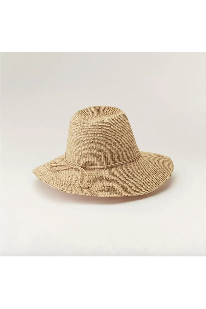 Helen Kaminski Desmonda Mid Rim Raffia Fedora | Natural