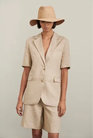 Helen Kaminski Desmonda Mid Rim Raffia Fedora | Natural