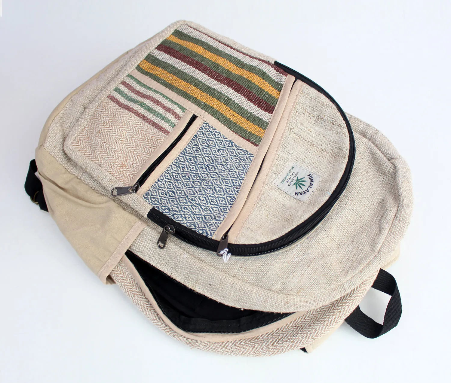 Himalayan Hemp Stripe  Rucksack Bag