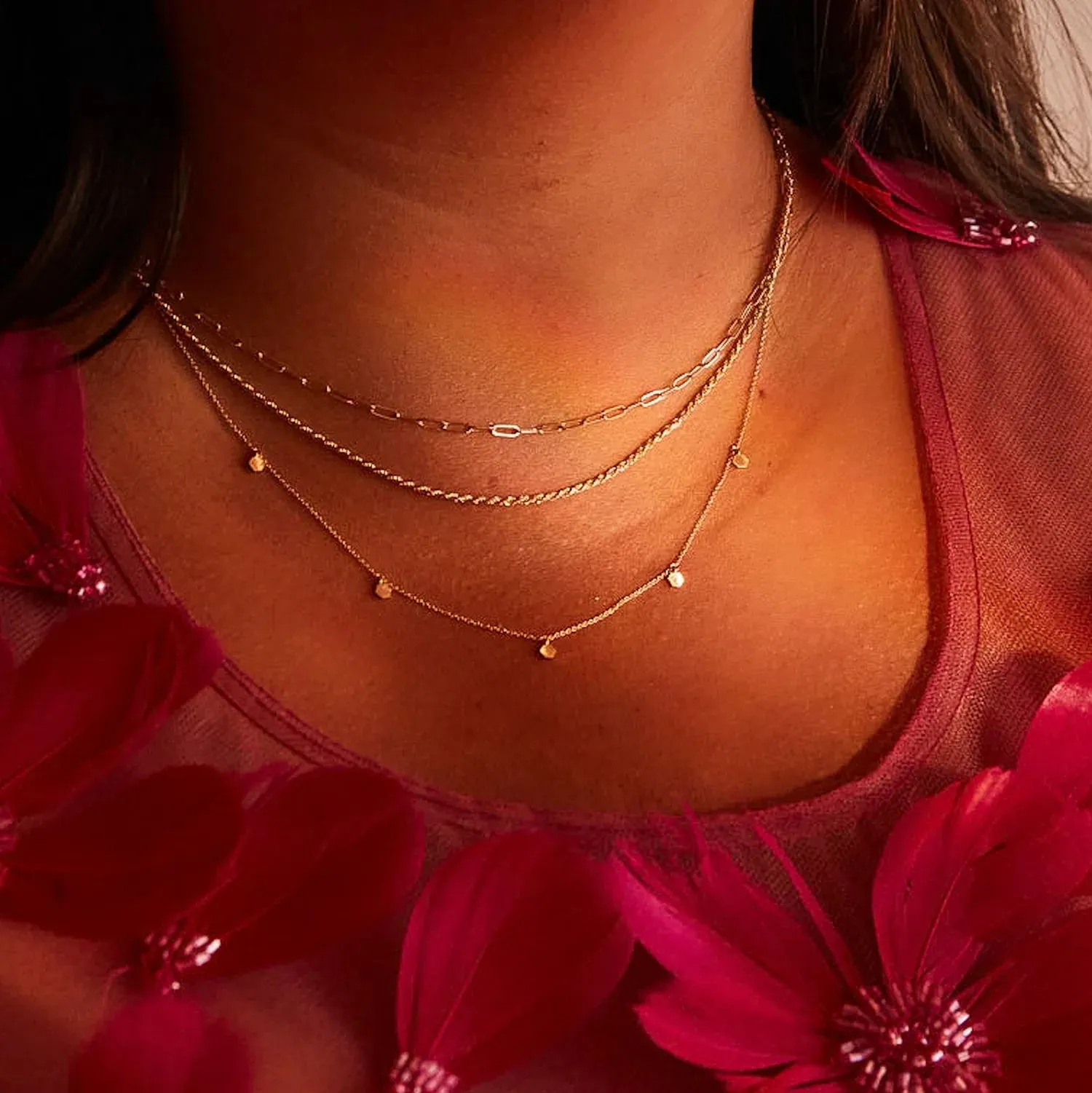 Honeysuckle necklace - 14k yellow gold