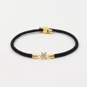 Initial Bracelet Rope Black