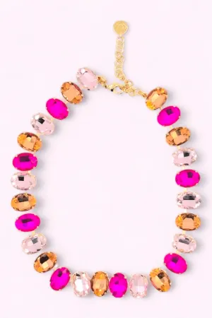Jane Pink Radiance Crystal Necklace