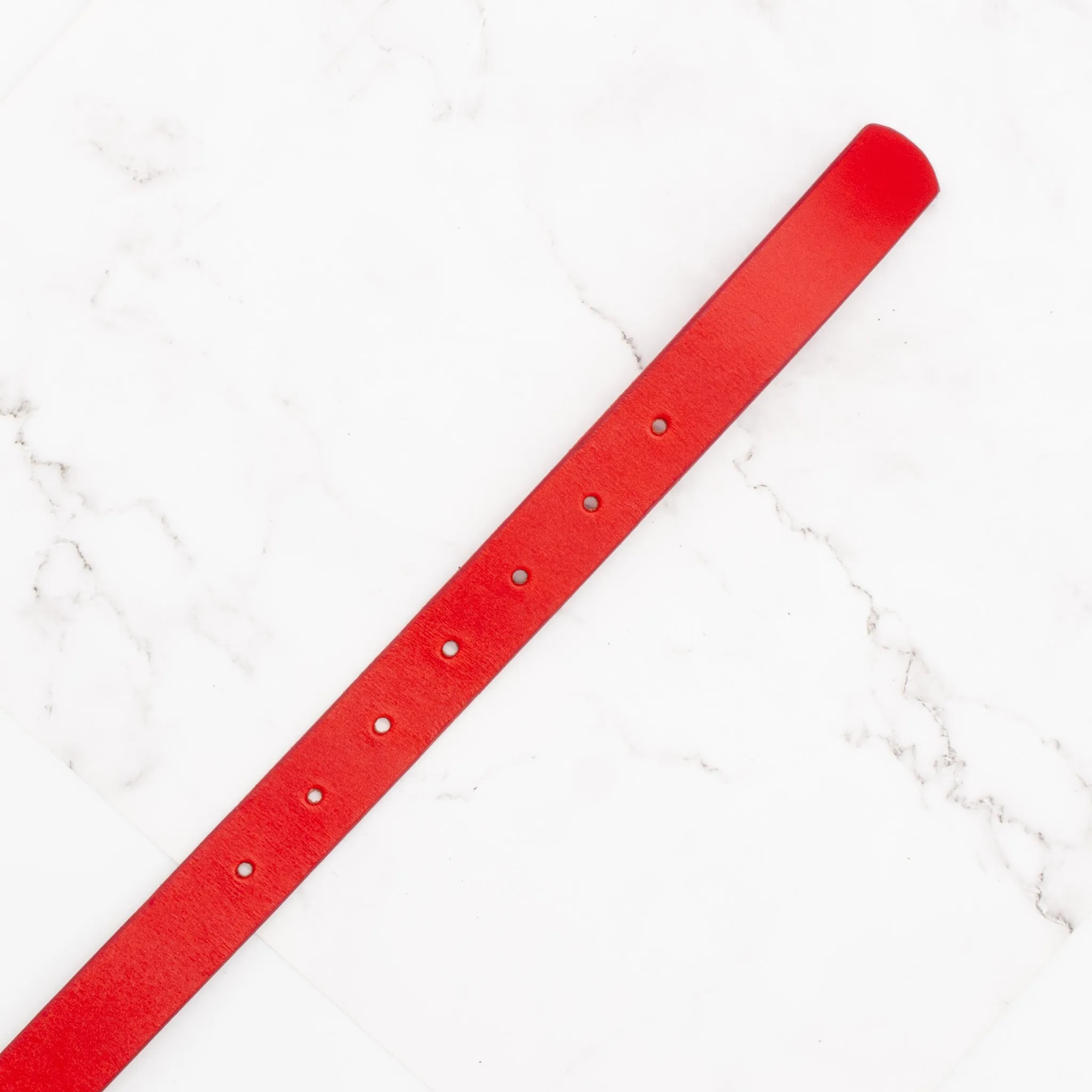 Leather Belt in Crimson