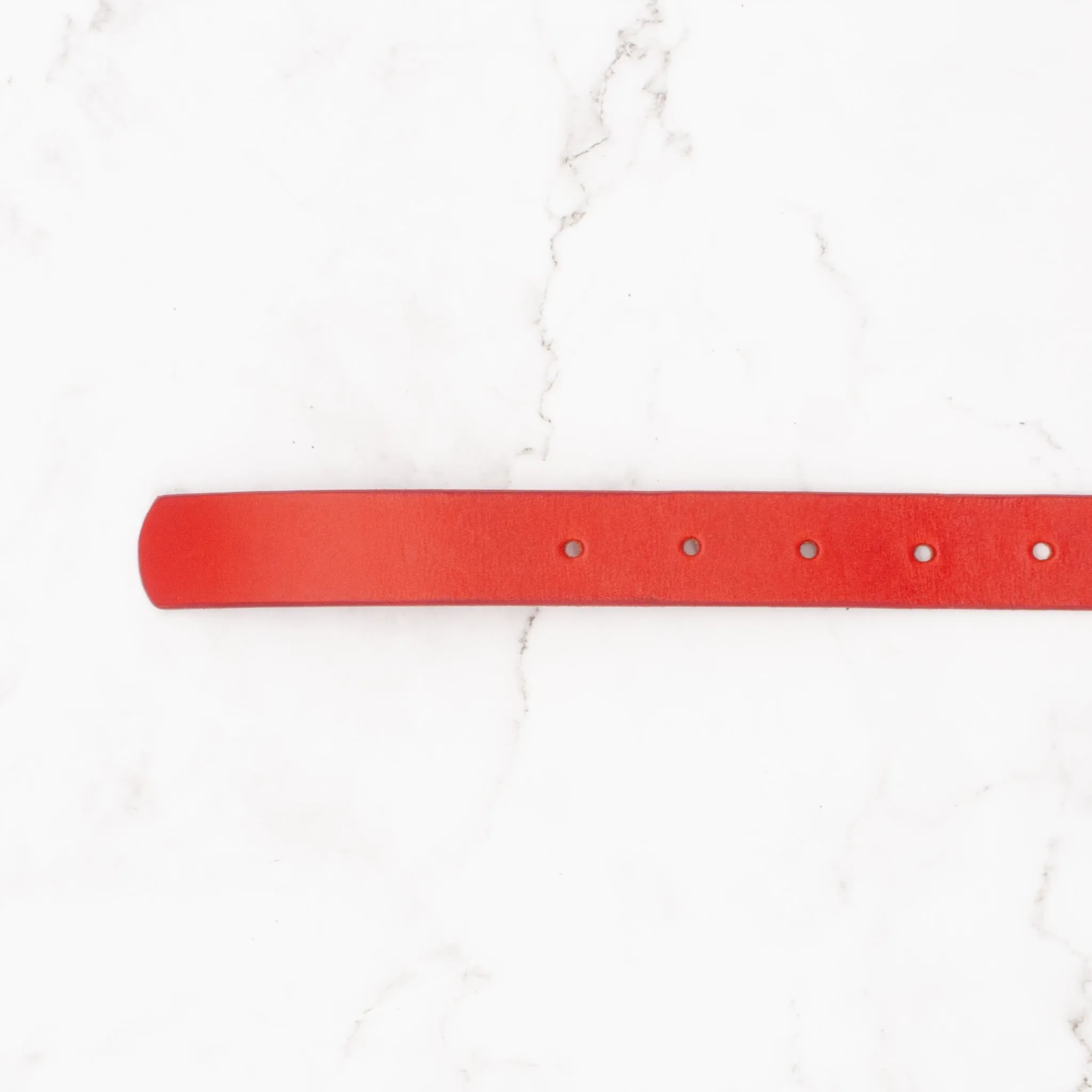 Leather Belt in Crimson