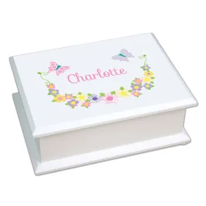 Lift Top Jewelry Box - Butterfly Garland Pastel