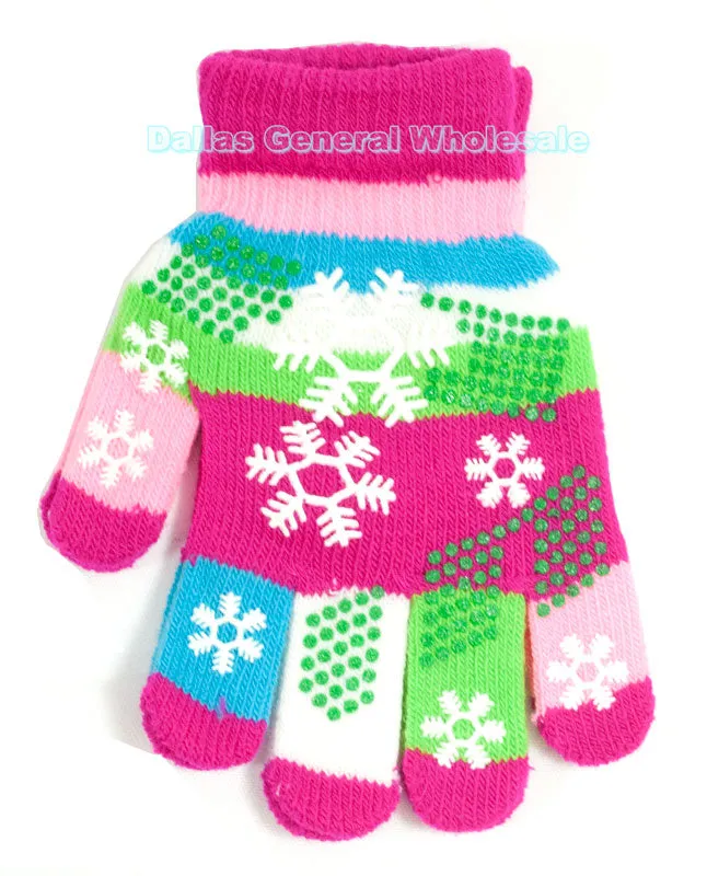 Little Girls Cute Knitted Gloves Wholesale