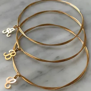 LUSH JEWELRY - TWISTED INITIAL BANGLE