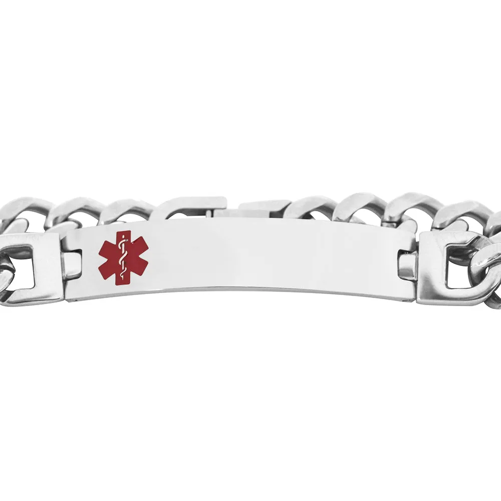 Medical Alert ID Chain Bracelet
