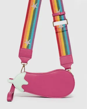 Multi Colour Eggplant Crossbody Bag